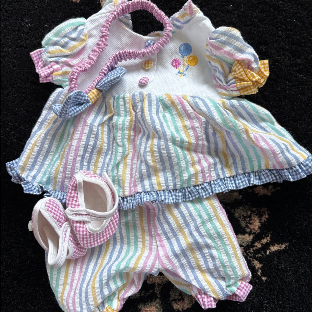 Vintage Bitty Baby “Circus Fun” Striped Set with Accessories
